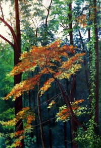 Rukhe Neelofer, 24 x 30 Inch, Acrylic on Canvas, Landscape Painting, AC-RNZ-023